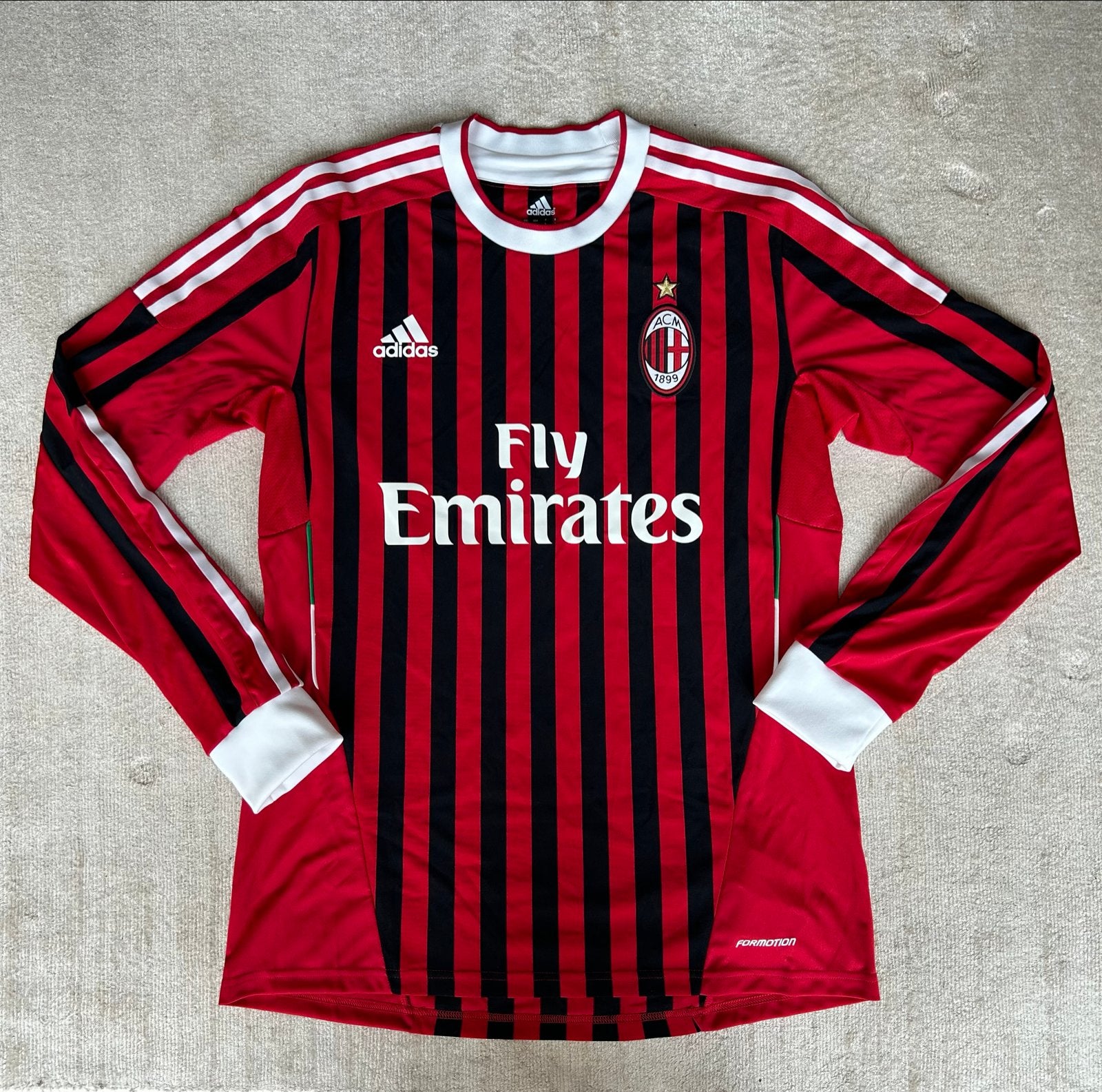 AC Milan shirt Mark van Bommel - Gedragen door van Bommel!, Maat L, Ophalen of Verzenden, Gebruikt, Shirt