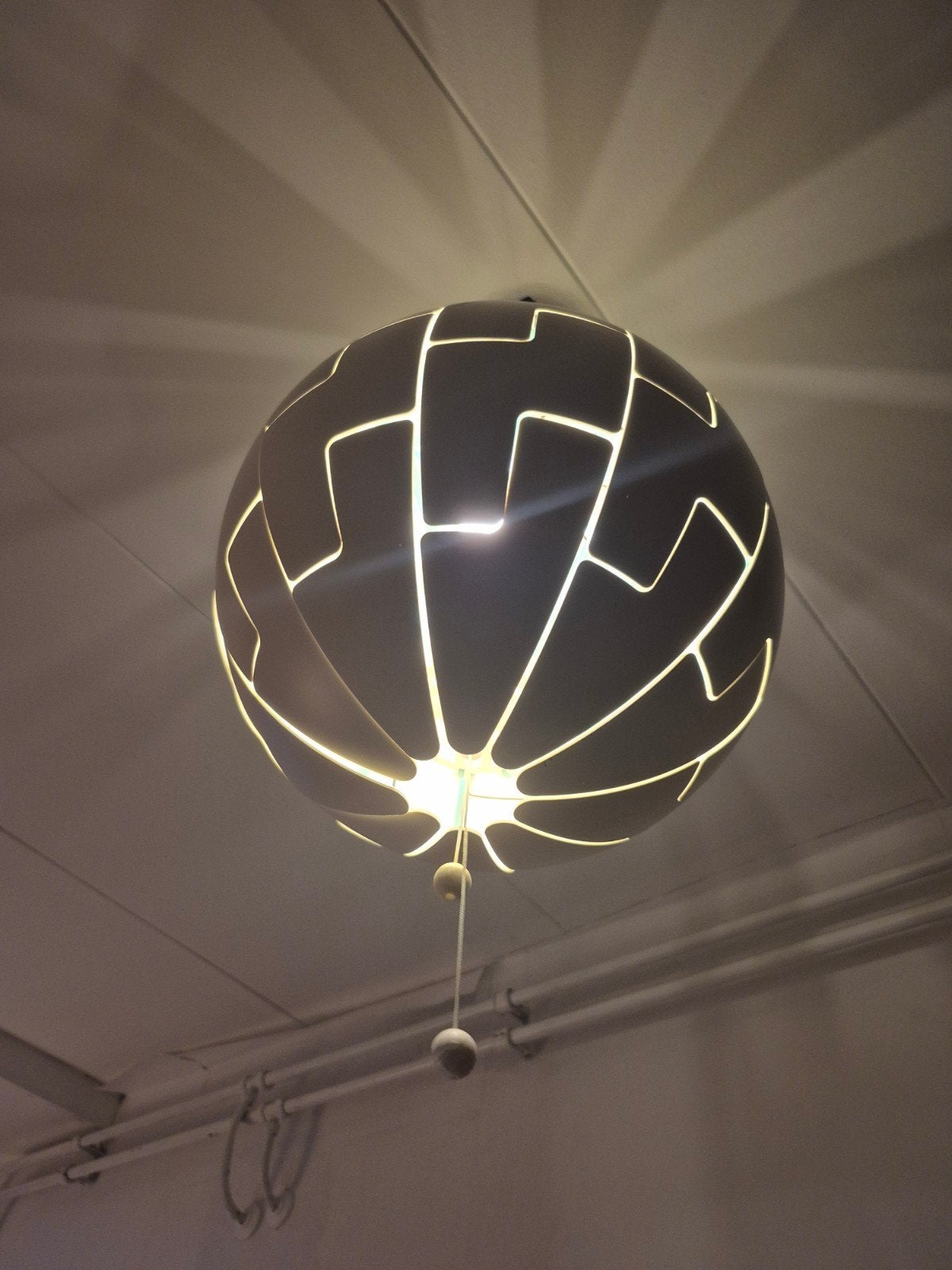 IKEA PS 2014 Hanglamp - Wit/Koperkleurig, Verstelbaar, Ophalen, Gebruikt, Modern, Scandinavisch, Industrieel, E27 (groot)