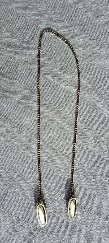 Antieke massief zilveren servetketting, Ophalen of Verzenden, Zilver