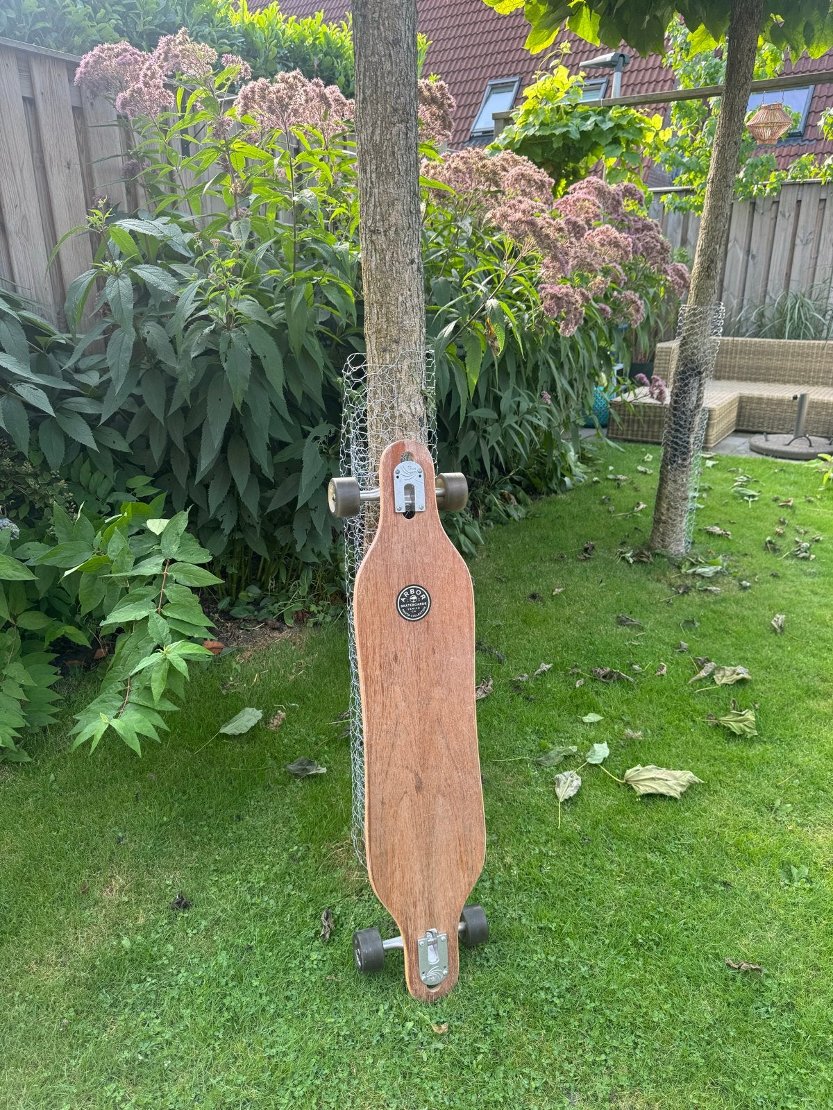 Arbor Axis 40 Walnut Longboard - Zo goed als nieuw, Ophalen of Verzenden, Zo goed als nieuw, Skateboard, Longboard