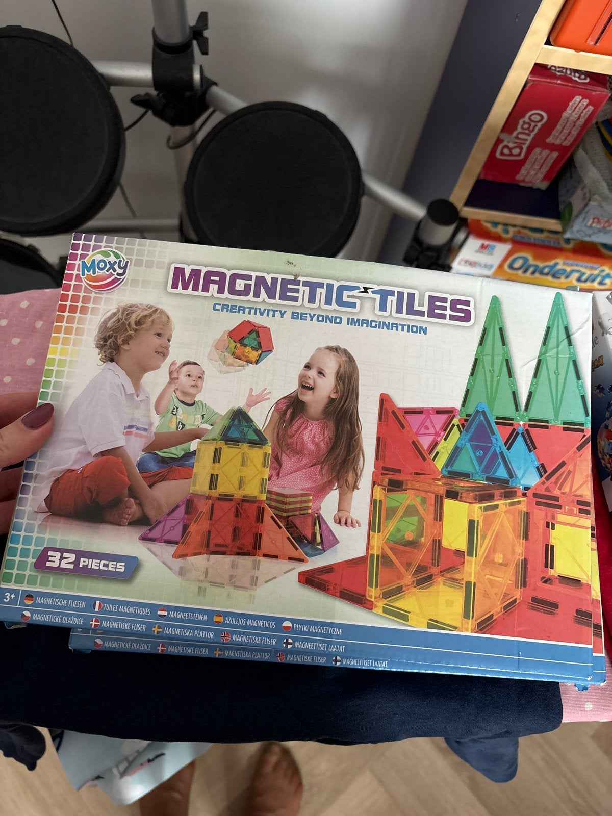 Moxy Magnetic Tiles - 32 Stuks met Instructieblad, Ophalen of Verzenden, Gebruikt, Bouwen