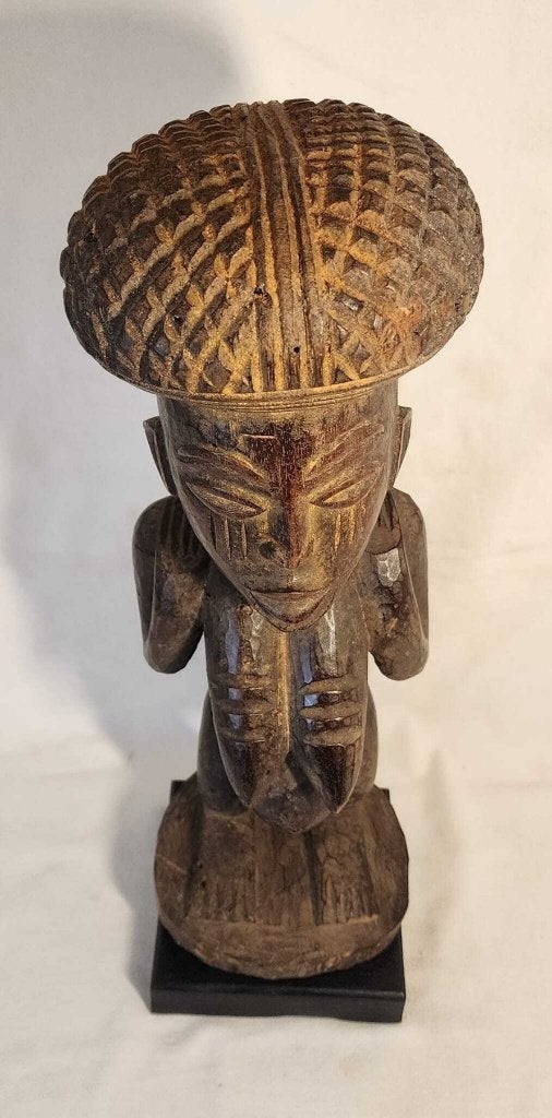 Moederschap Mangbetu Beli 48 cm, Antiek en Kunst, Hout, Gesneden, Afrika, Ophalen of Verzenden