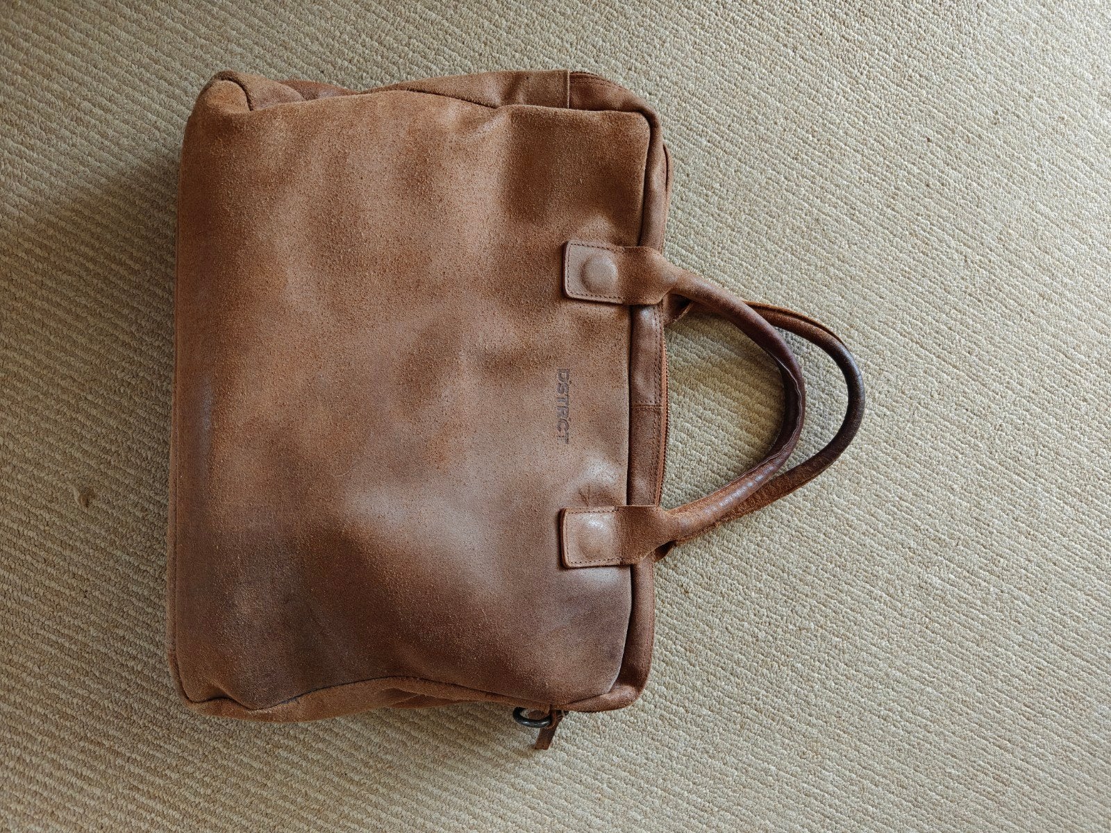 DSTRCT Leren Handtas/Laptoptas - Cognac, Ophalen of Verzenden, Gebruikt, Bruin, Handtas