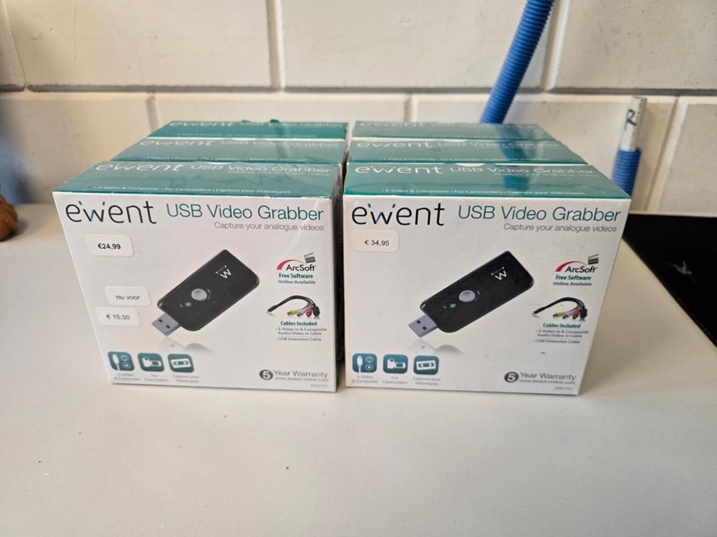 6x Ewent EW3707 USB Video Grabber, Computers en Software, Capture cards, Nieuw, Ophalen of Verzenden
