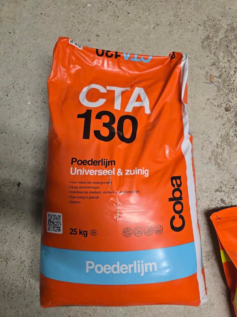 Coba CTA 130 Poederlijm Universeel & Zuinig 25 kg, Ophalen, Nieuw, Overige materialen, Overige typen