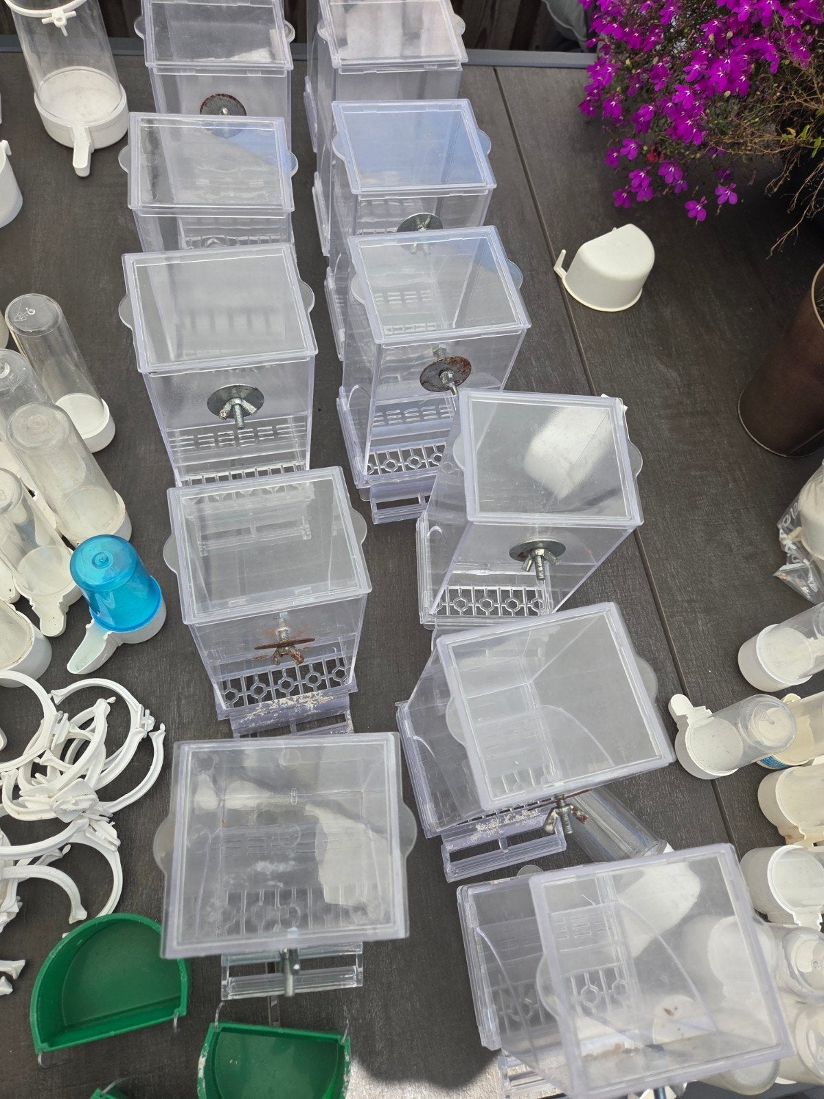 vogel voerbakje drinkflesjes oa vanalles, Ophalen, Gebruikt, Kooi-accessoires