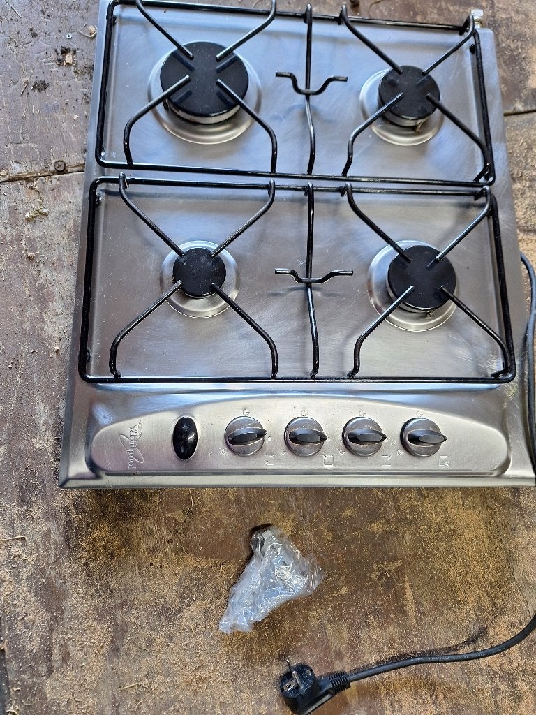 kookplaat op gas , inbouw, Ophalen, Gebruikt, 4 kookzones, Inbouw