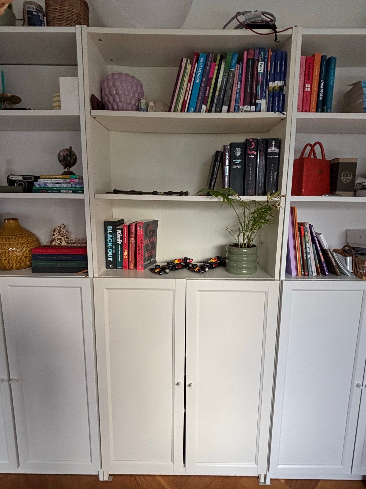 Witte Billy boekenkasten met deuren - IKEA, Ophalen, Gebruikt, 200 cm of meer, 150 tot 200 cm