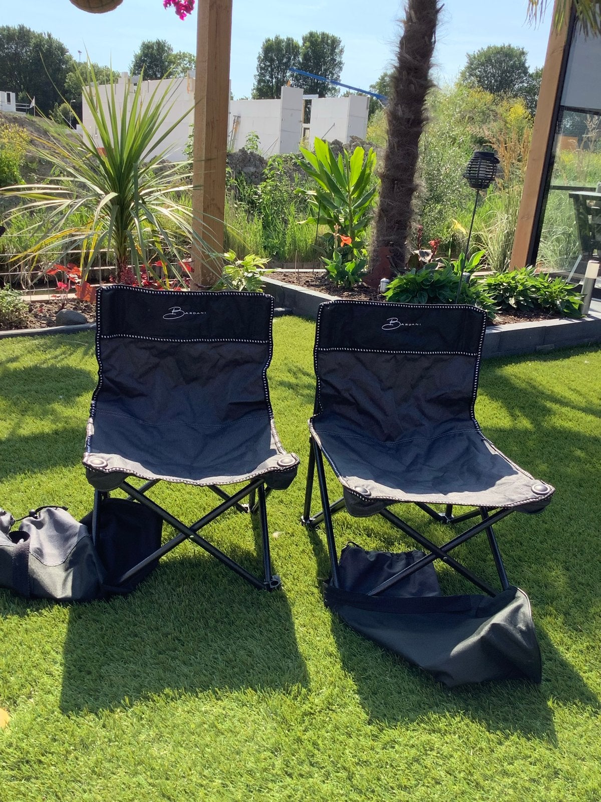 2x Bardani Elite Low Adult Vouwstoel - Fur Grey, Caravans en Kamperen, Kampeeraccessoires, Zo goed als nieuw, Ophalen