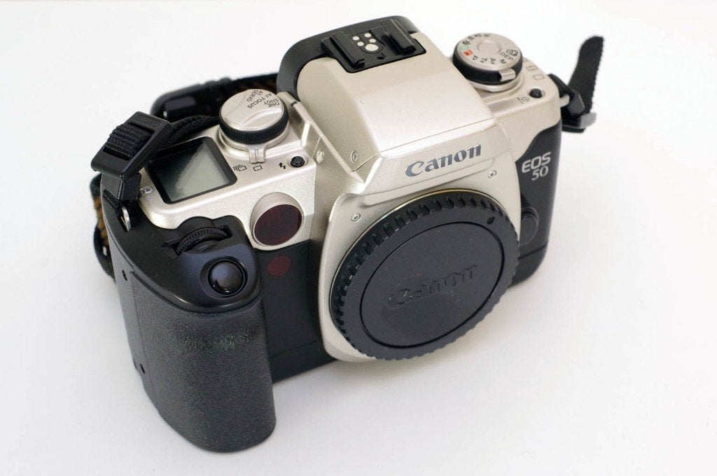 Canon EOS 50 body EF-mount 35mm film SLR + nieuwe batterij, Verzenden, Refurbished, Spiegelreflex, Canon
