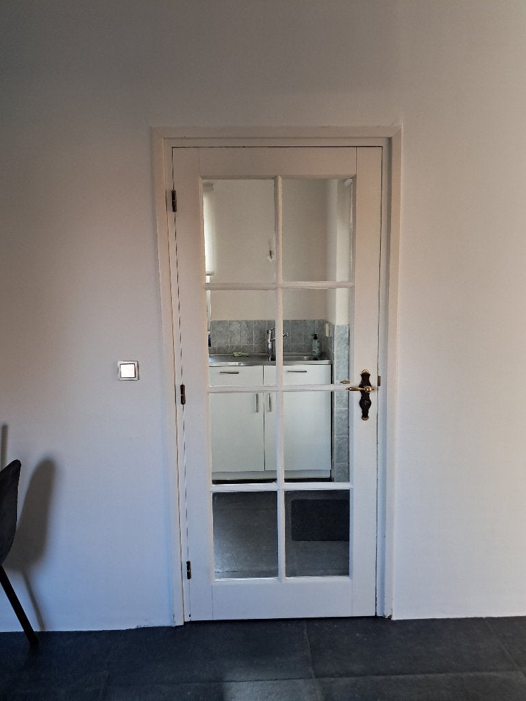 Te koop binnendeur wit met glas, Doe-het-zelf en Verbouw, Deuren en Horren, Ophalen, Gebruikt, 80 tot 100 cm, Binnendeur