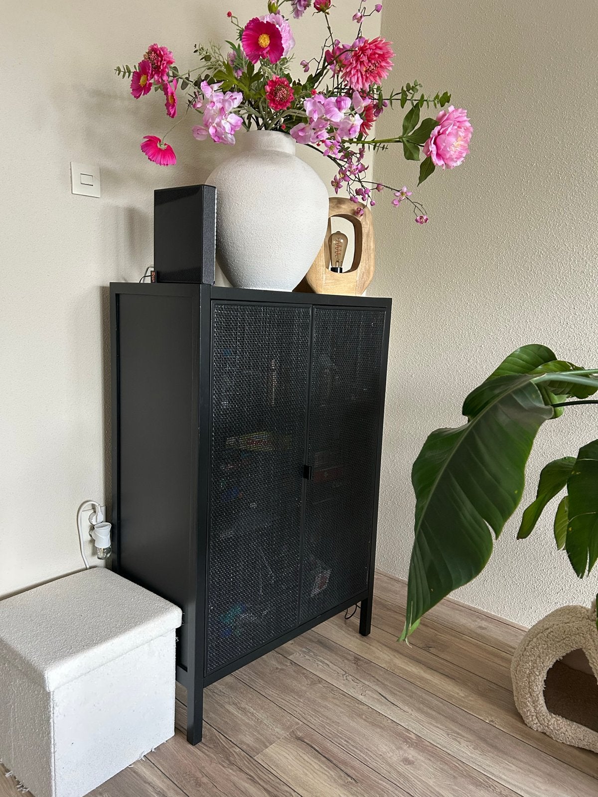 Zwart Kastje met 3 Planken - 40x80x120cm, Ophalen, Gebruikt