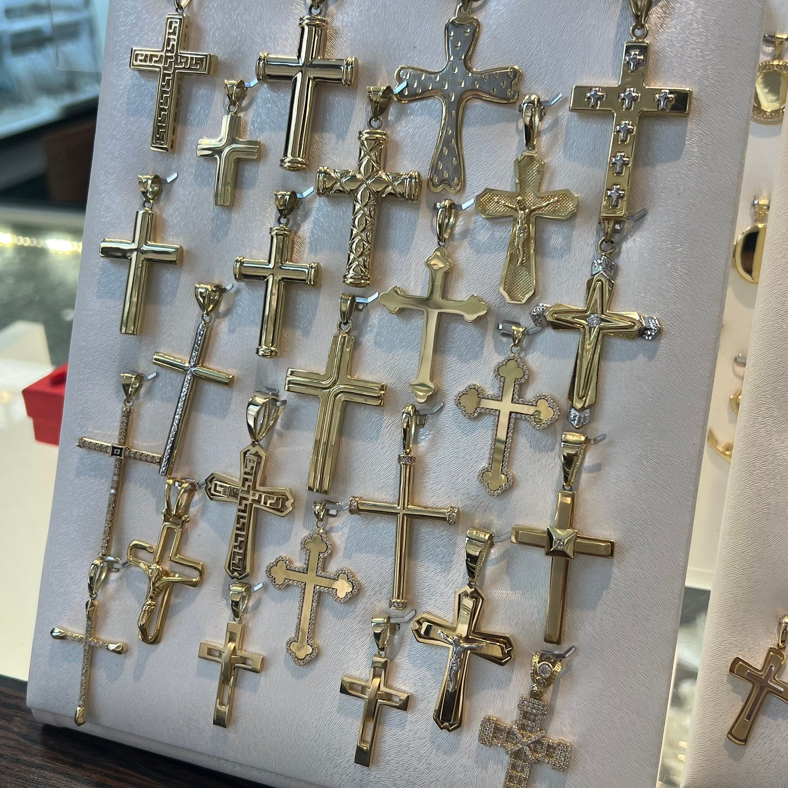 14 karaat gouden kruis hangers jezus kettinghanger, Ophalen of Verzenden, Nieuw, Goud, Kruis of Symbool