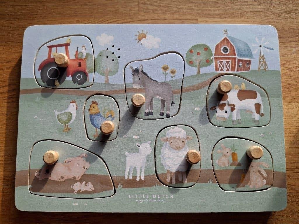Little Dutch Puzzel Boerderij met geluid, Ophalen of Verzenden, Zo goed als nieuw, Van hout, Minder dan 10 stukjes