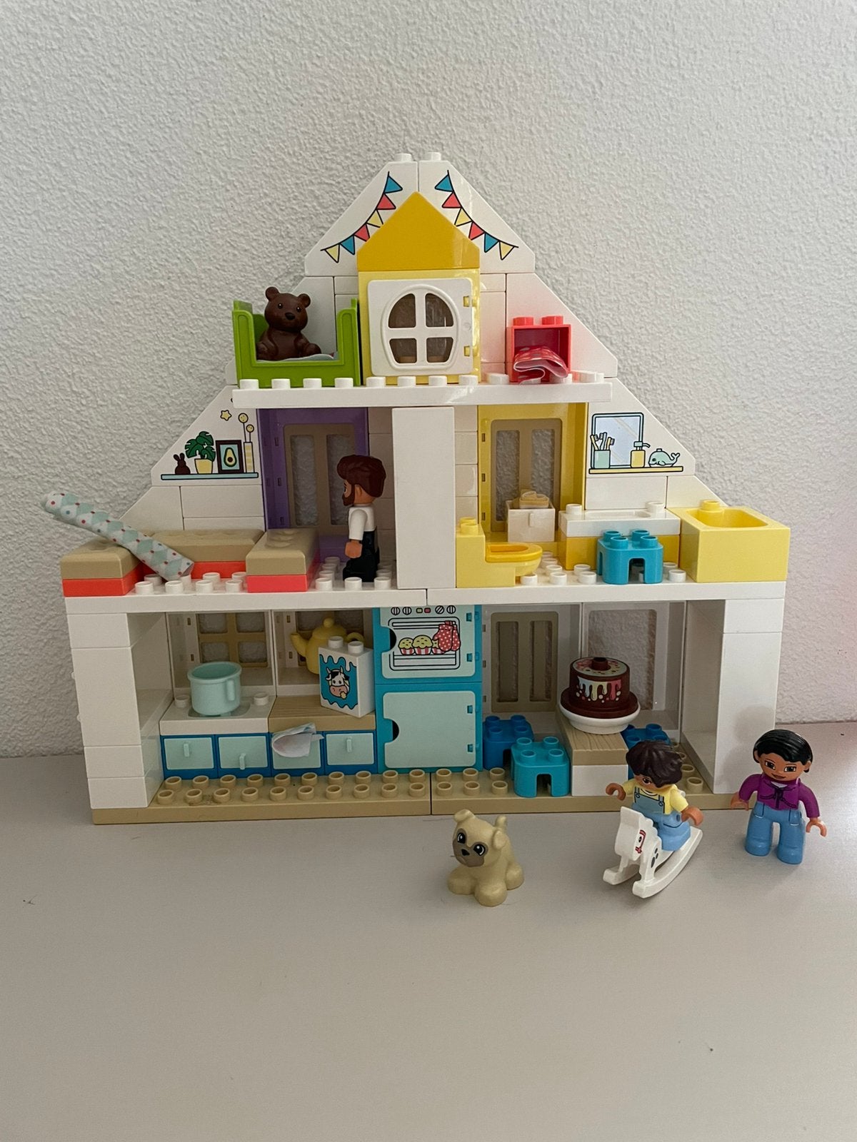 Grote partij LEGO Duplo met poppenhuis en opbergbox, Ophalen, Gebruikt, Overige thema's, Duplo