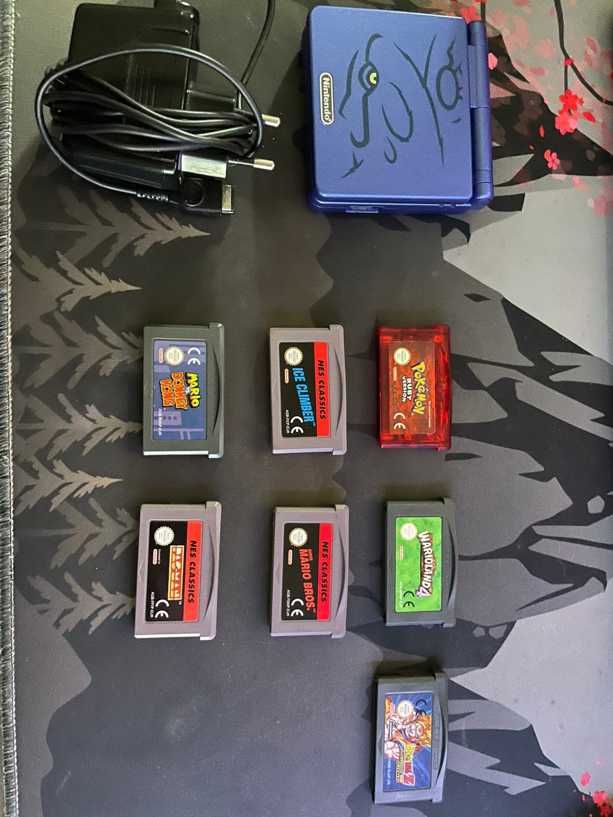 Gameboy advance sp met spellen, Spelcomputers en Games, Spelcomputers | Nintendo Game Boy, Verzenden, Zo goed als nieuw, Game Boy Advance SP