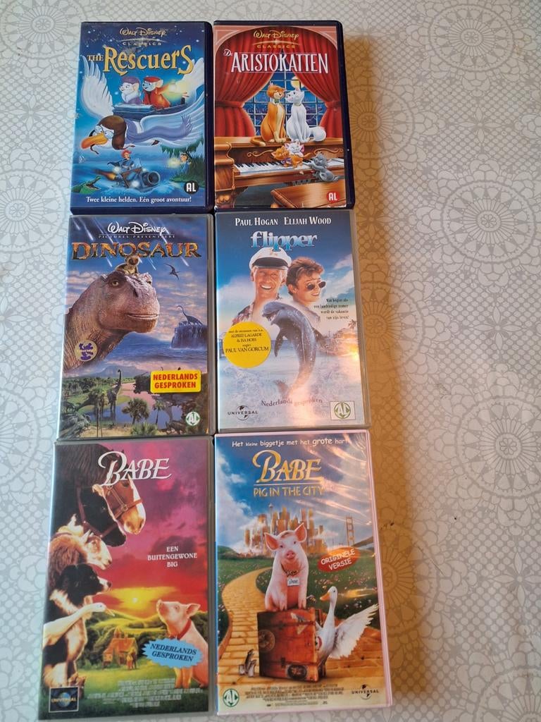 Videobanden kinderfilms €1.00 per stuk alleen afhalen, Cd's en Dvd's, Alle leeftijden, Ophalen, Zo goed als nieuw, Overige typen