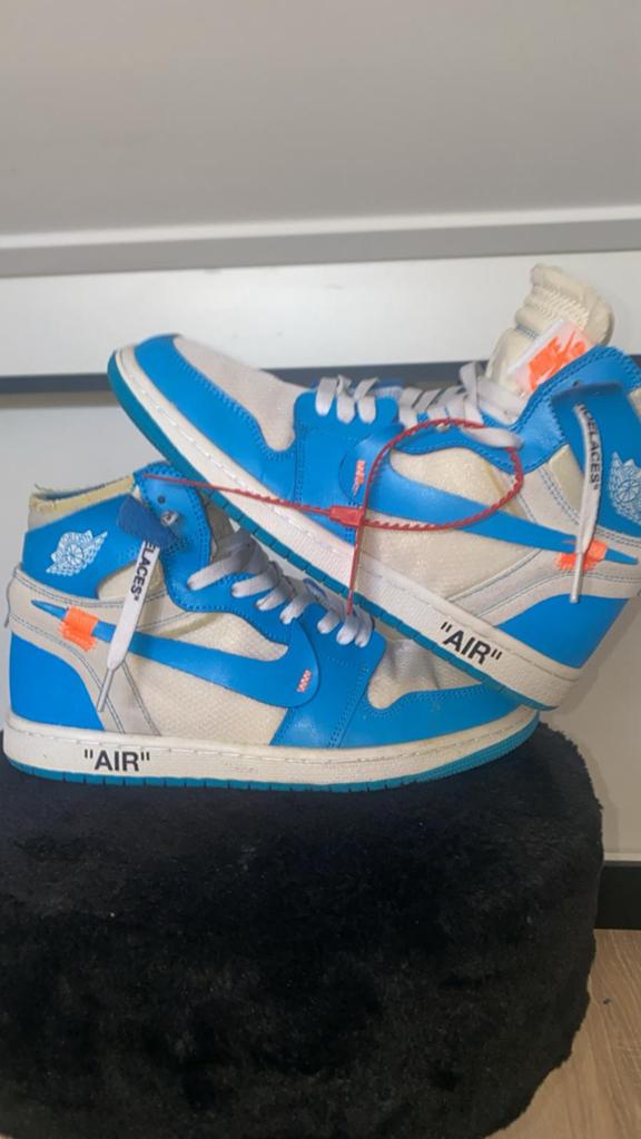 Jorden x off white Air jorden 1 sneaker, Ophalen of Verzenden, Zo goed als nieuw, Wit