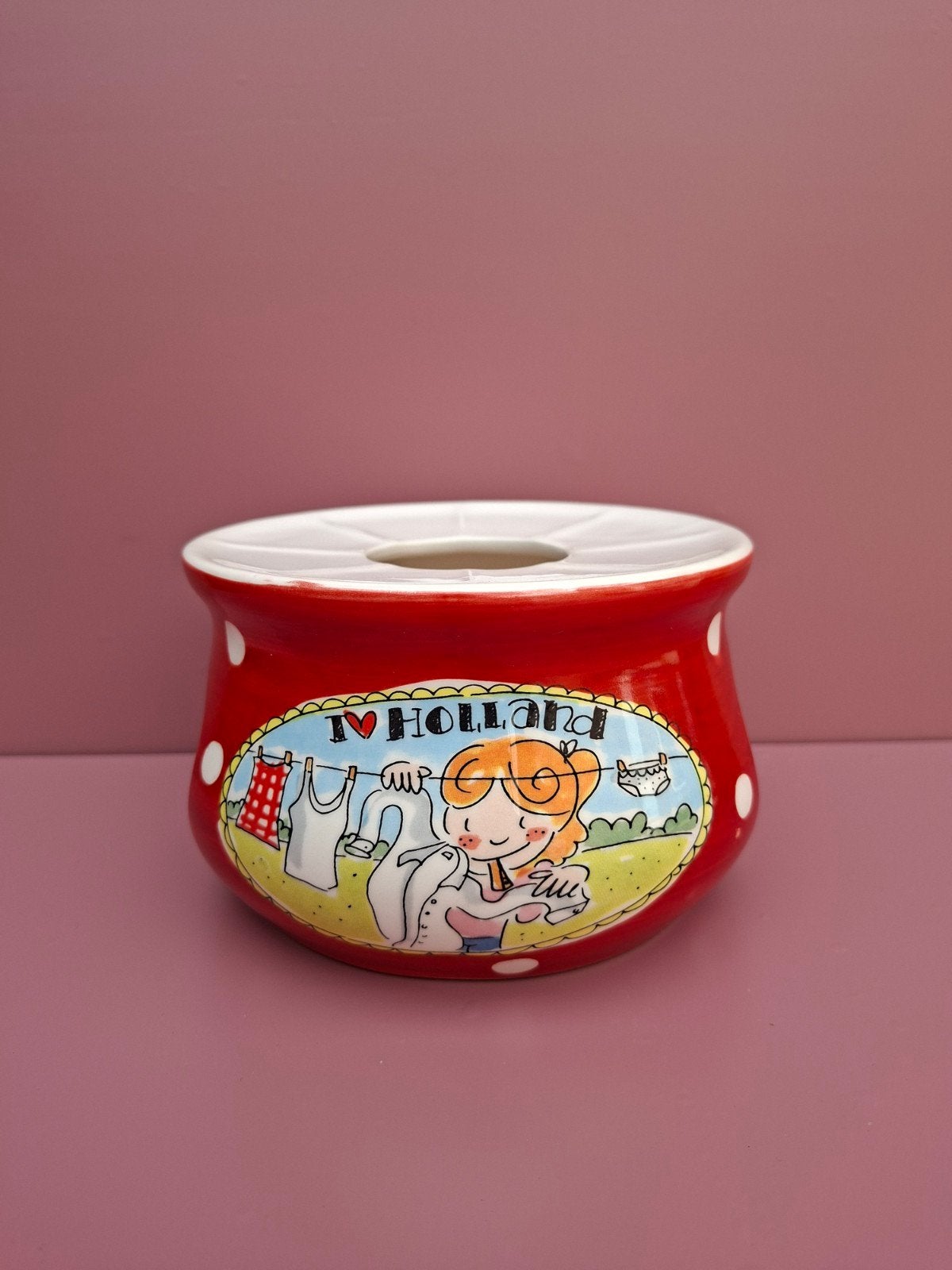 Blond Amsterdam theepot theelicht, Ophalen of Verzenden, Zo goed als nieuw, Aardewerk, Theepot