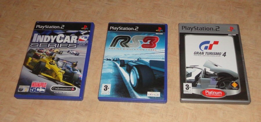 PS2 games IndyCar Series + RS3 + Gran Turismo 4, Spelcomputers en Games, Games | Sony PlayStation 2, Gebruikt, Racen en Vliegen