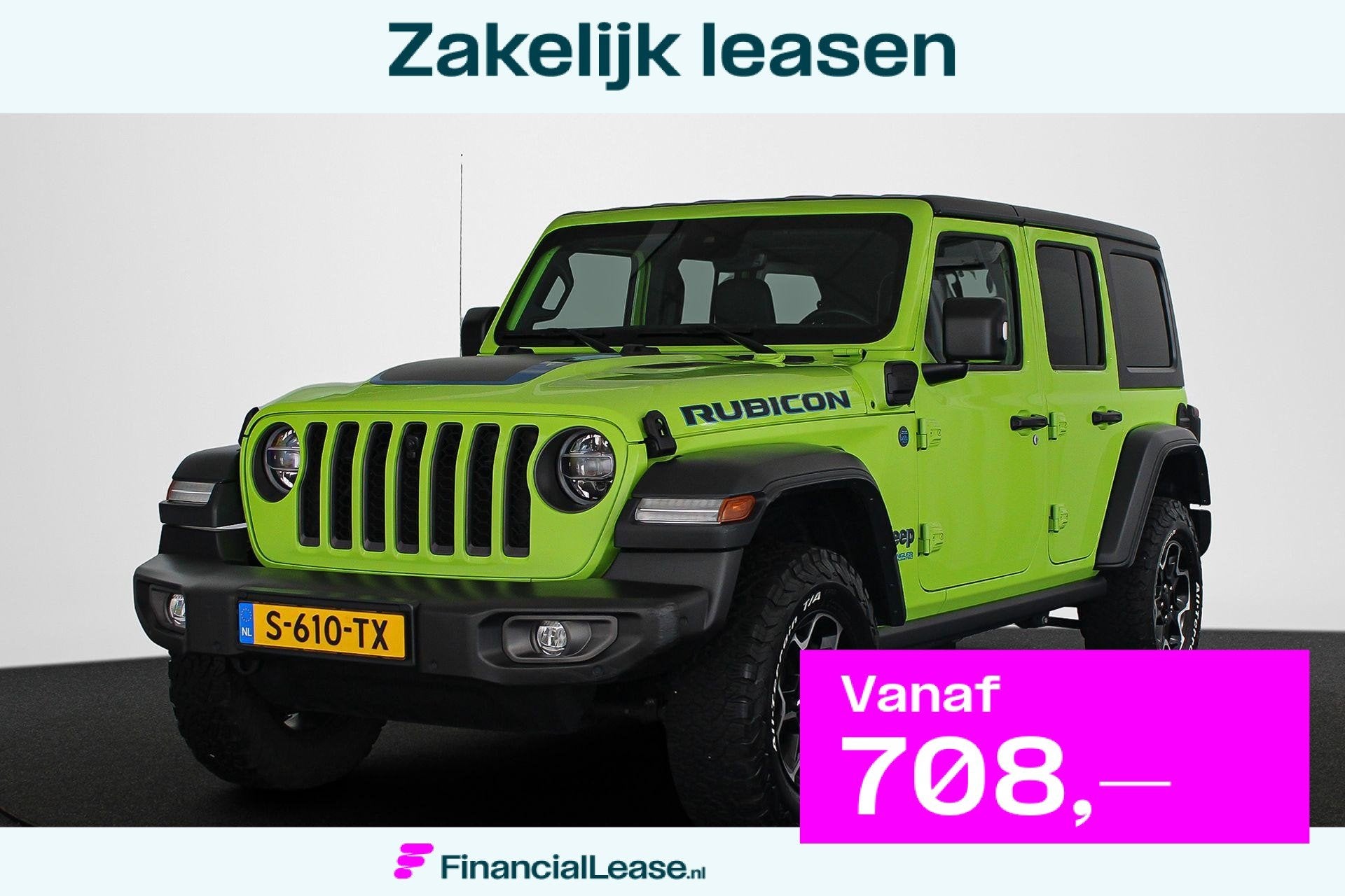 Jeep Wrangler Unlimited 4xe 380 Rubicon Leder Stuur-Stoelver, Automaat, Stof, 4 cilinders, Cabriolet