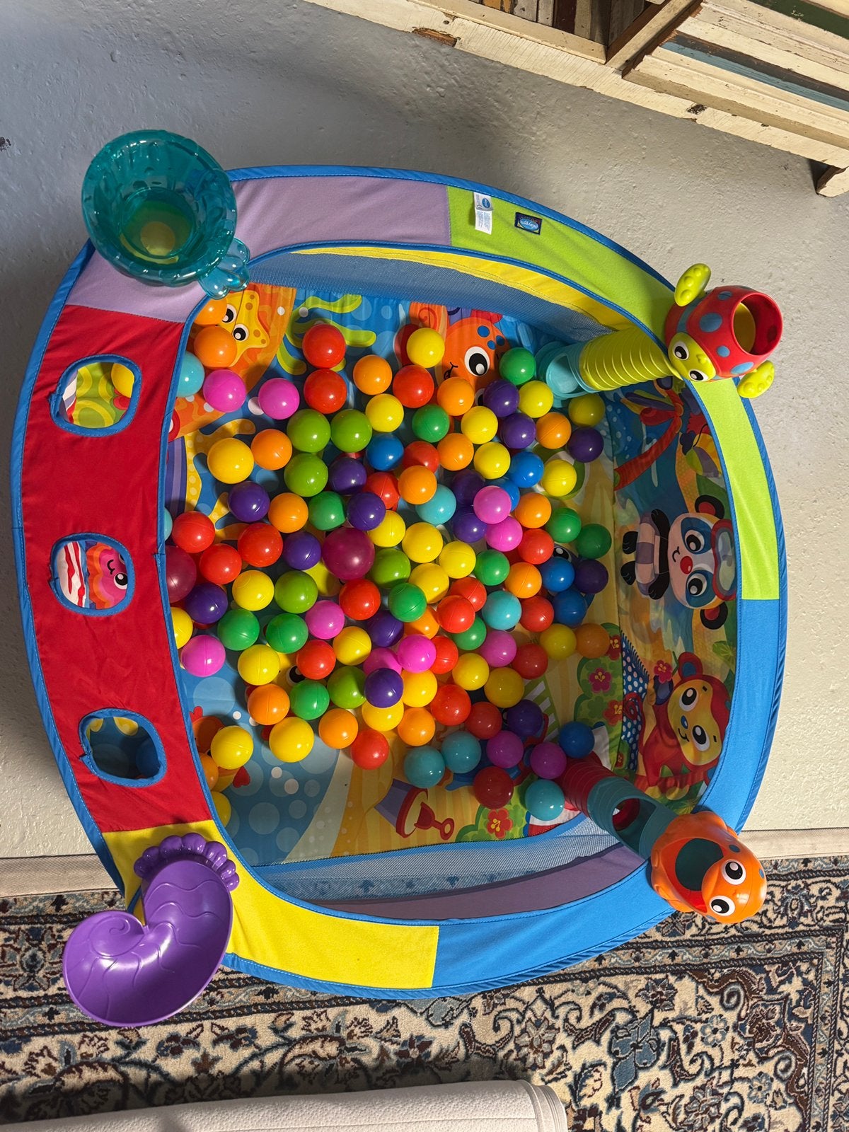 Playgro Pop & Drop activiteiten gym ballenbak, Kinderen en Baby's, Speelgoed | Babyspeelgoed, Ophalen of Verzenden, Zo goed als nieuw