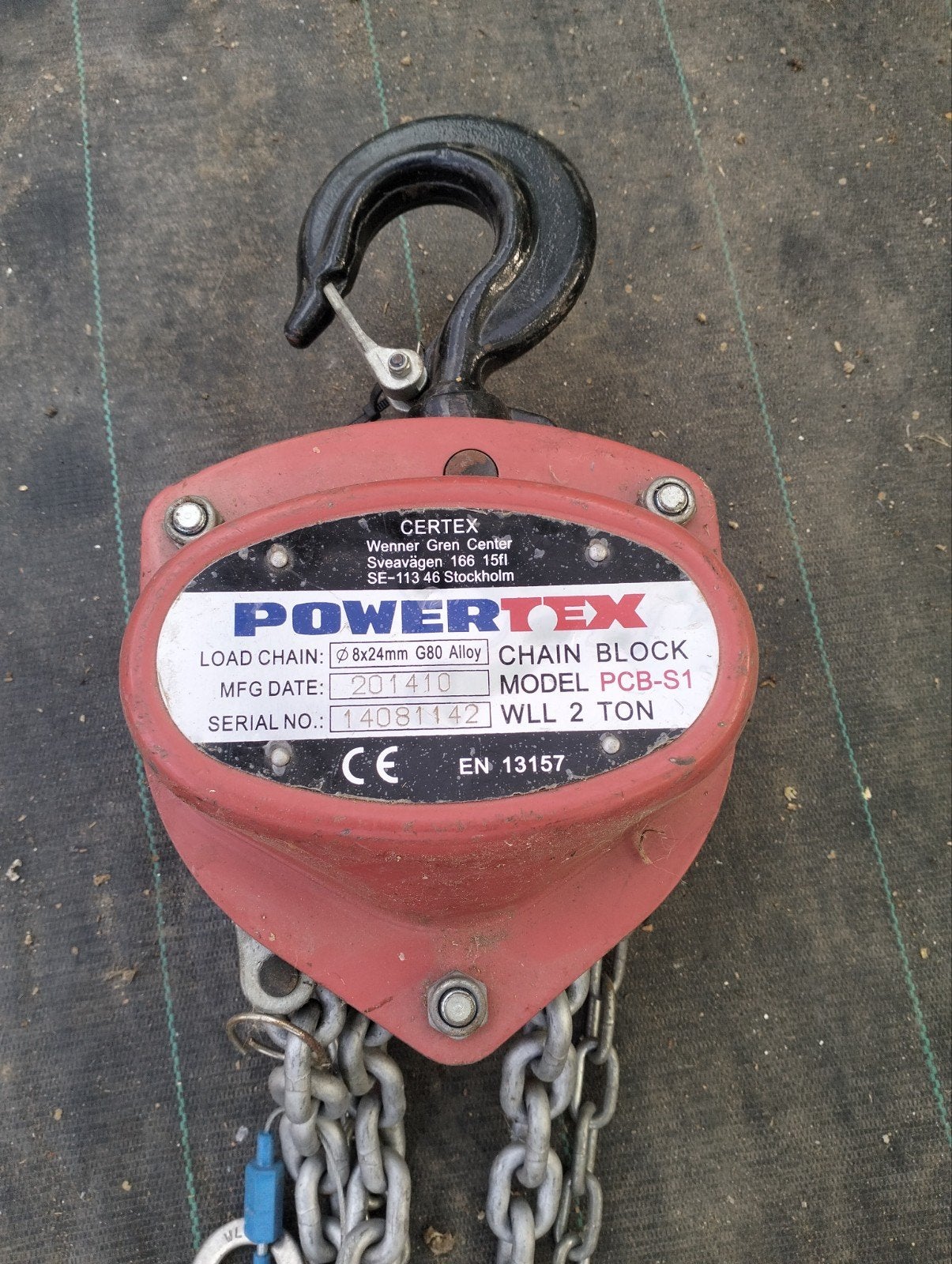 Powertex PCB-S1 Kettingtakel - 2 Ton, Ophalen of Verzenden, Gebruikt, Handmatig