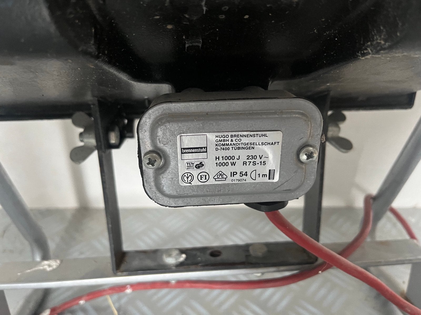 Hugo Brennenstuhl H1000J Bouwlamp 1000W IP54, Ophalen, Gebruikt, Met statief, Lamp met armatuur
