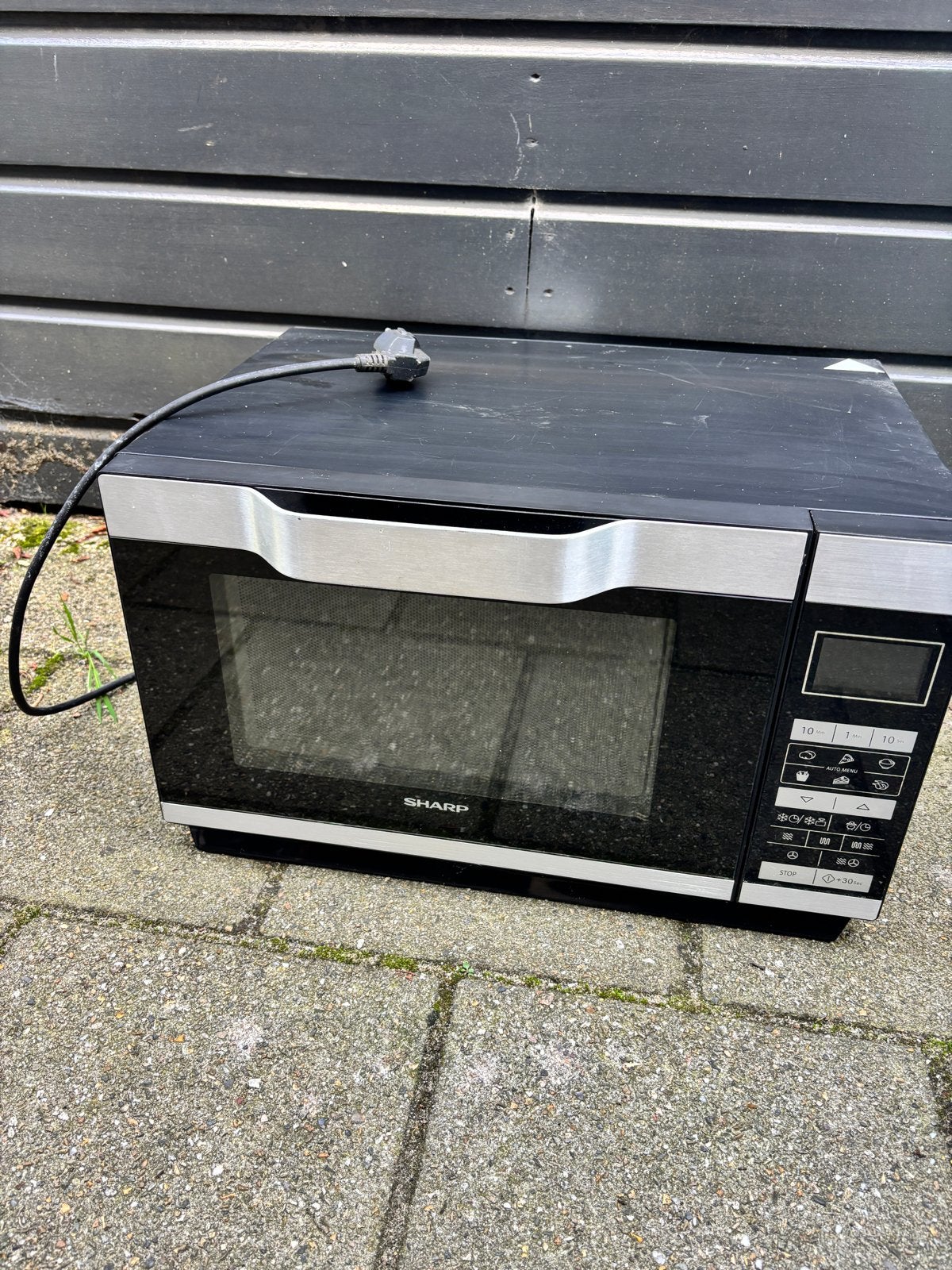Sharp Combimagnetron - Zwart/Zilver, Ophalen, Combimagnetron, Gebruikt, Grill