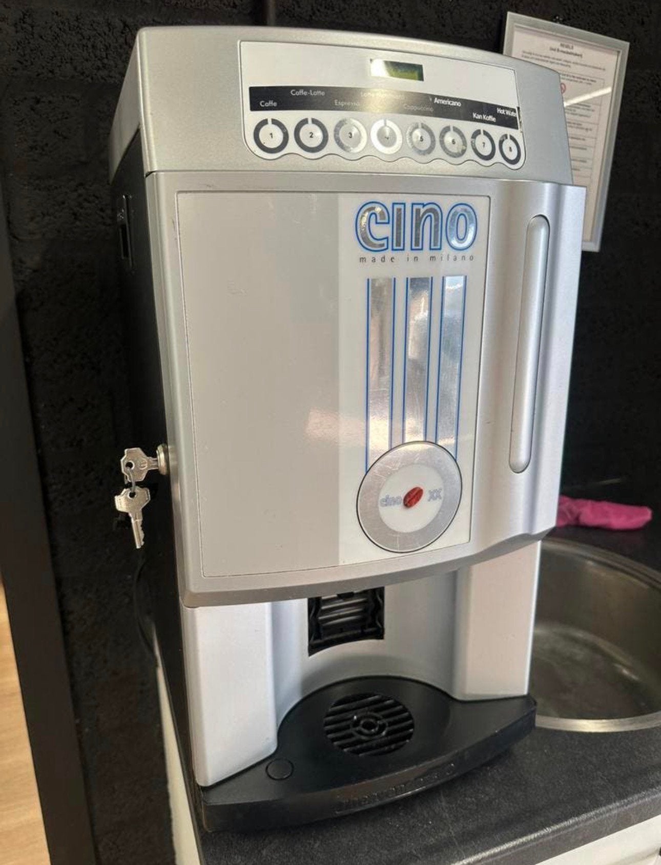 Cino proffesionele koffieapparaat bedrijven/horeca zaken, Witgoed en Apparatuur, Koffiezetapparaten, 10 kopjes of meer, Ophalen