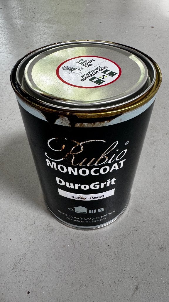 Rubio Monocoat Durogrit 1 L Rocky umber - kleur verkeerd, Doe-het-zelf en Verbouw, Verf, Beits en Lak, Ophalen, Bruin, Zo goed als nieuw
