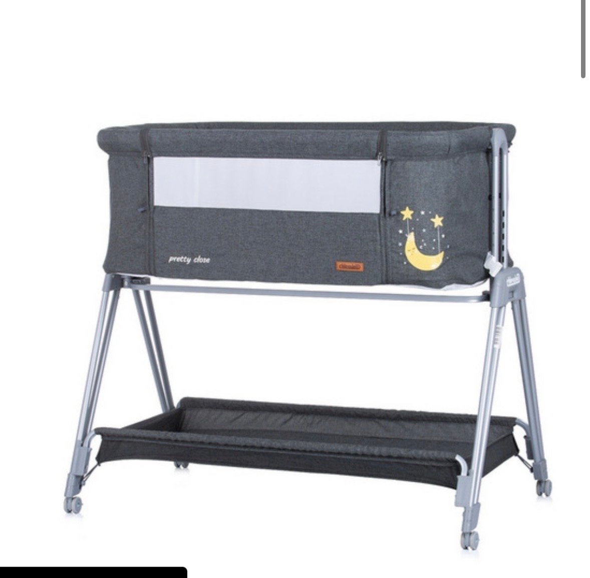 Co-Sleeper / Wieg Chipolino Pretty Close Anthracite, Ophalen, Zo goed als nieuw, Wieg
