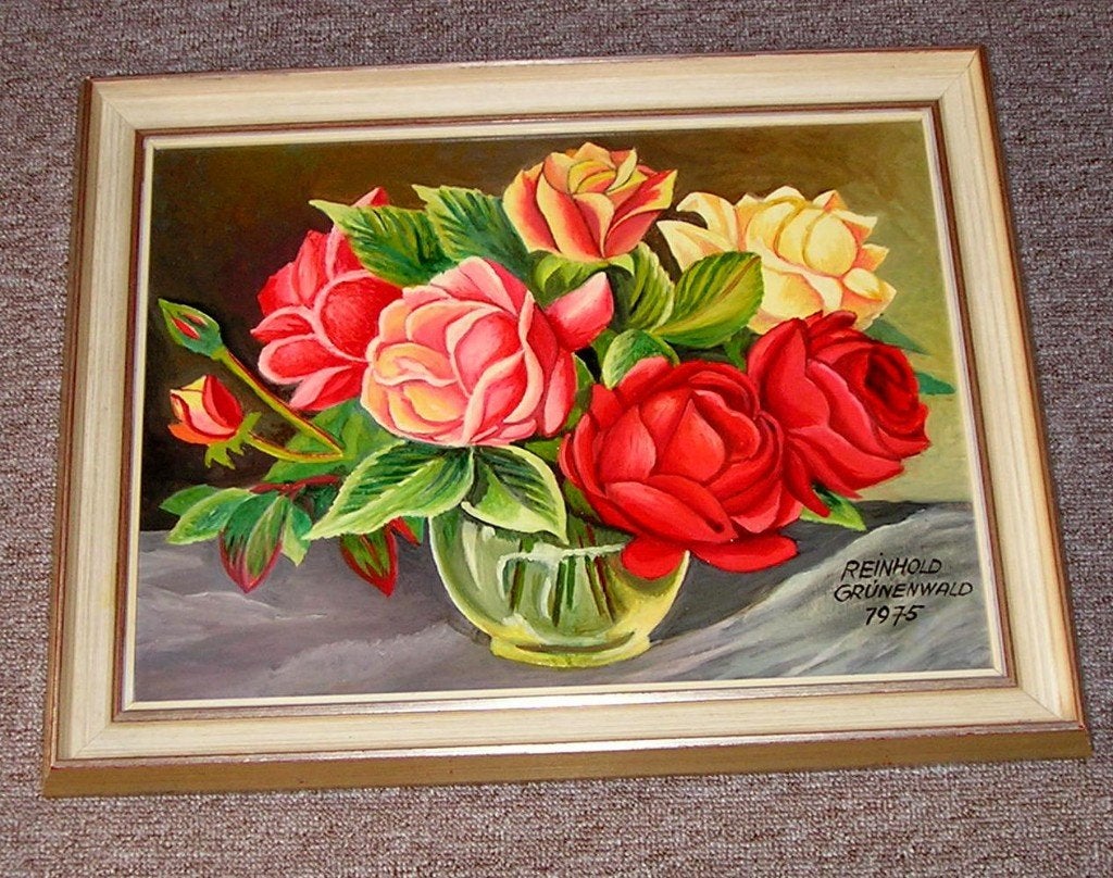 Schilderij  (Bloemen), Ophalen, Zo goed als nieuw, Schilderij