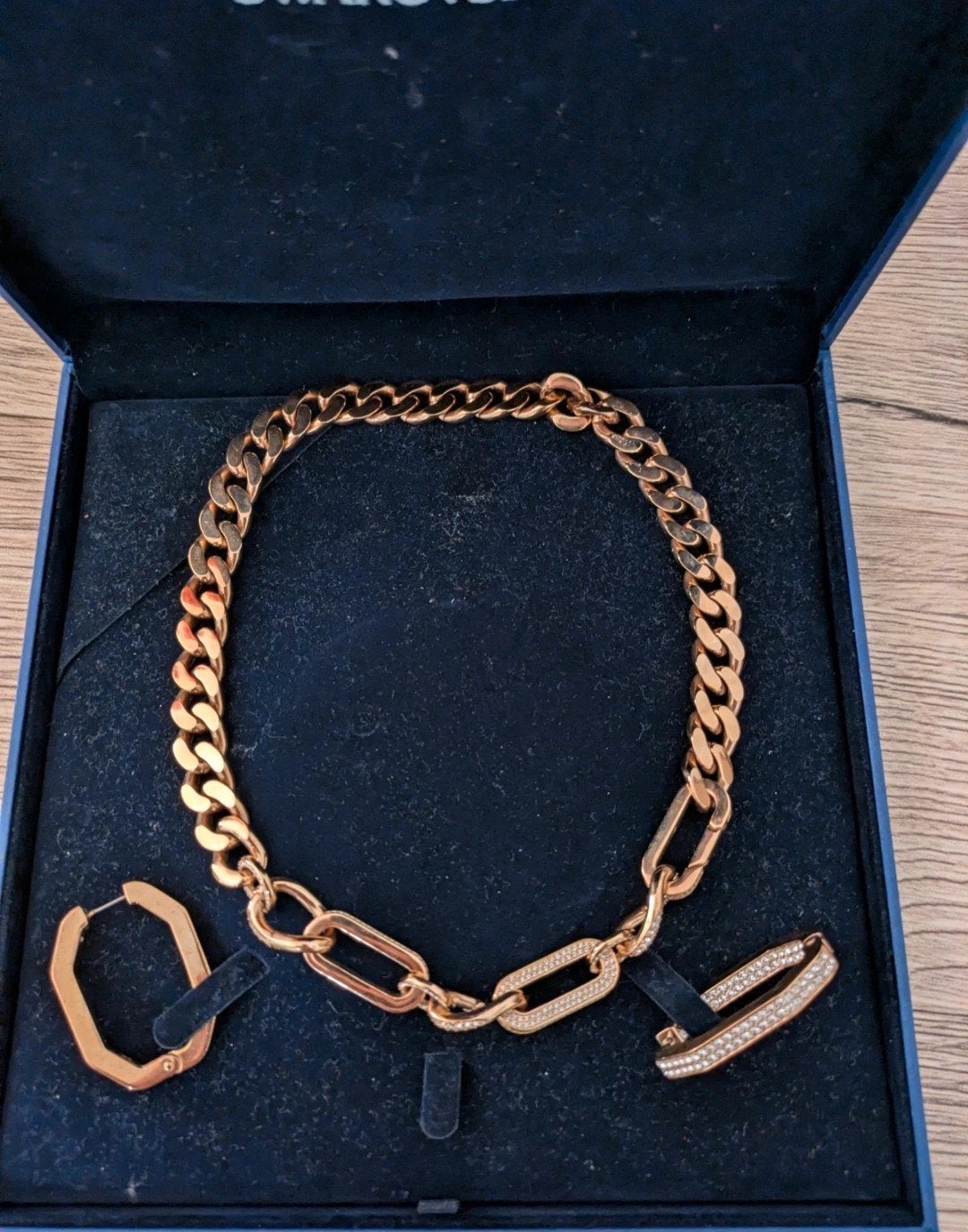 swarovski dextera set, Sieraden, Tassen en Uiterlijk, Ophalen of Verzenden, Zo goed als nieuw, Overige kleuren, Met kristal
