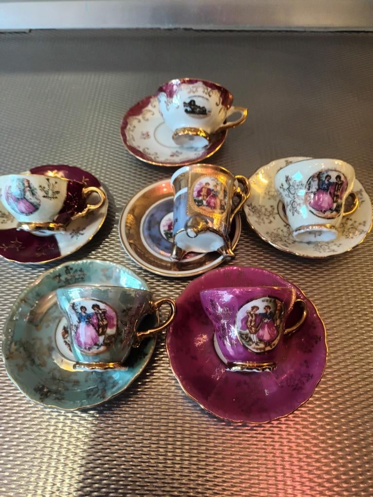 Vintage Versailles/Schumacher Arzberg kopjes en schotels set, Ophalen of Verzenden