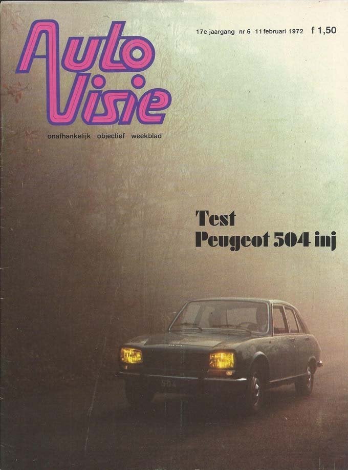 Autovisie 6 1972 : Peugeot 504 - Steyr Puch Haflinger, Ophalen of Verzenden, Gelezen, Algemeen