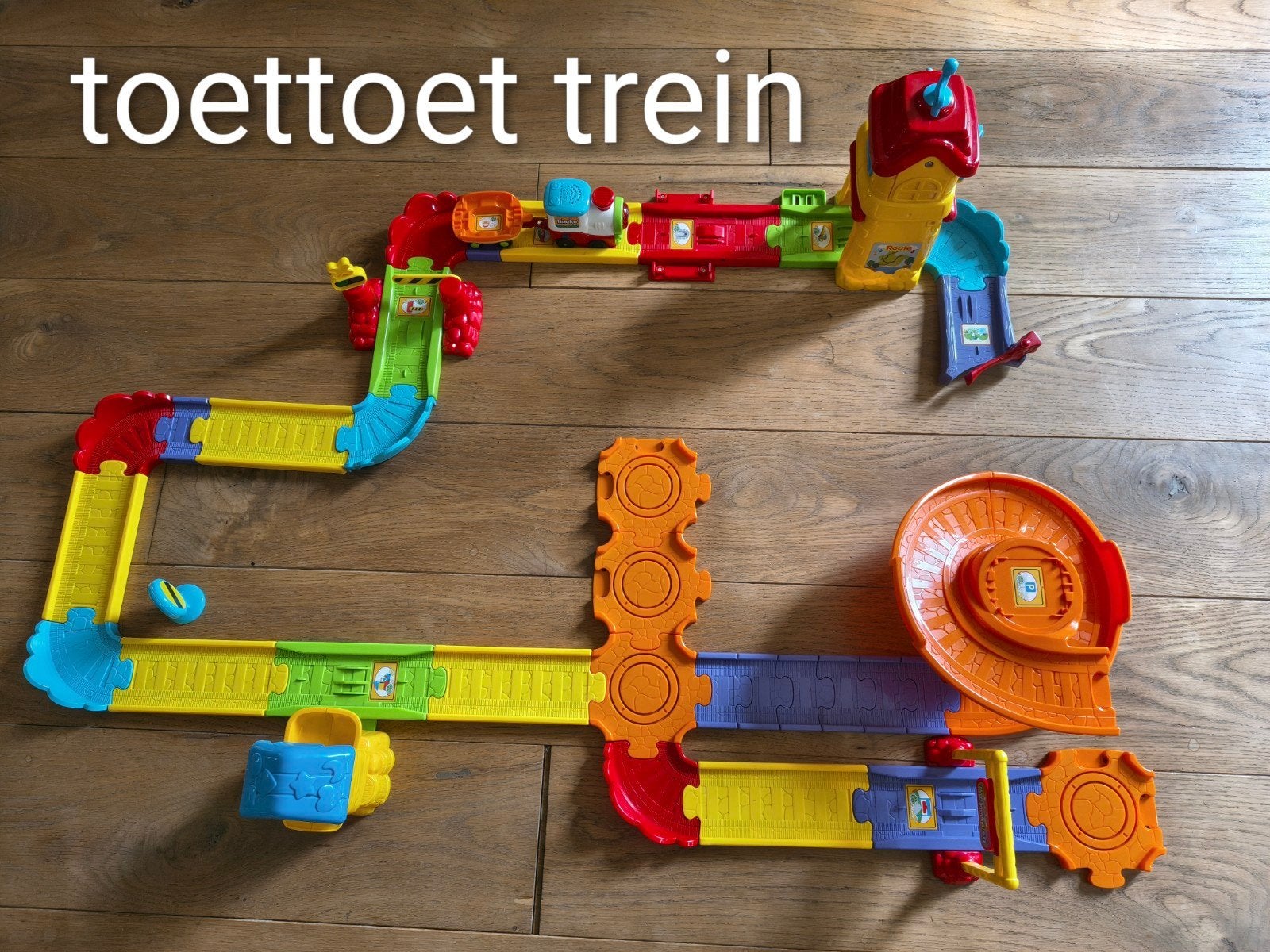VTech Toet Toet Treinbaan met Trein, Ophalen of Verzenden, Gebruikt