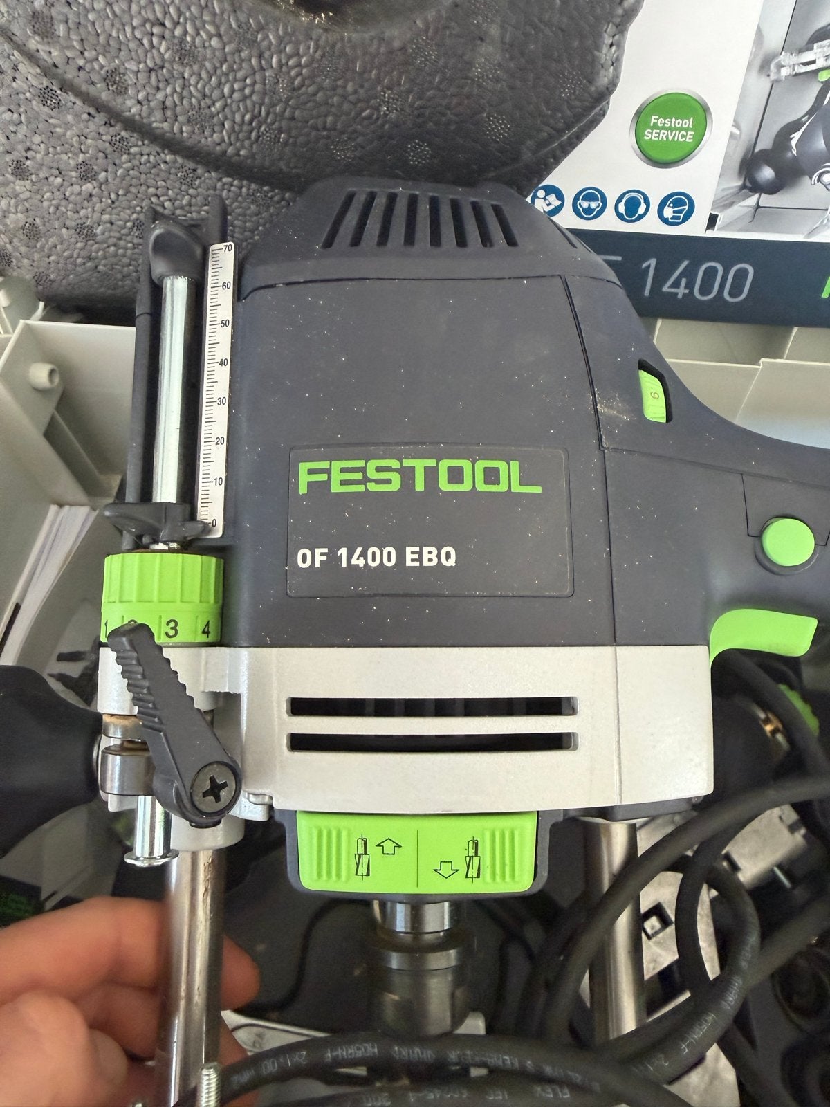 Festool OF 1400 EBQ Plus Bovenfrees - Zo goed als nieuw, Ophalen, Zo goed als nieuw, Elektrisch, Bovenfrees