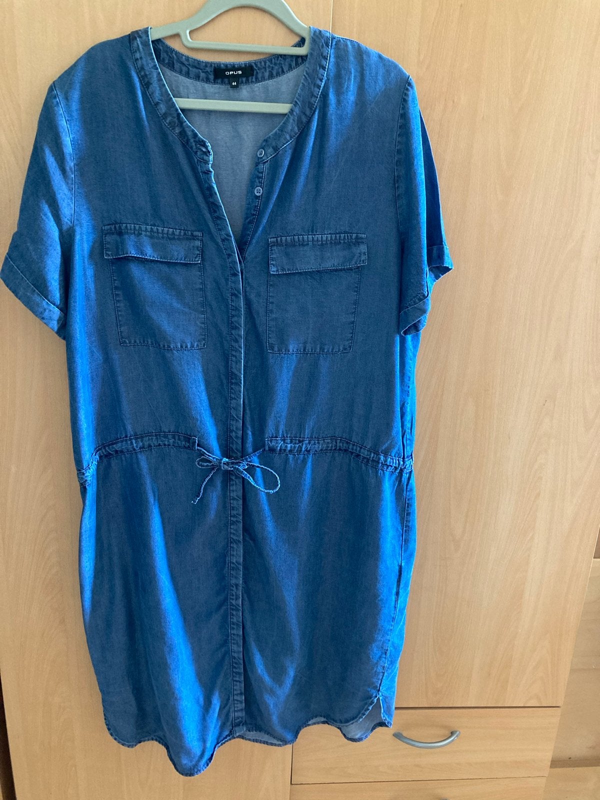 OPUS Jeans Jurk Maat 44 - Blauw, Zachte Stof, Maat 42/44 (L), Zo goed als nieuw, Knielengte, Verzenden