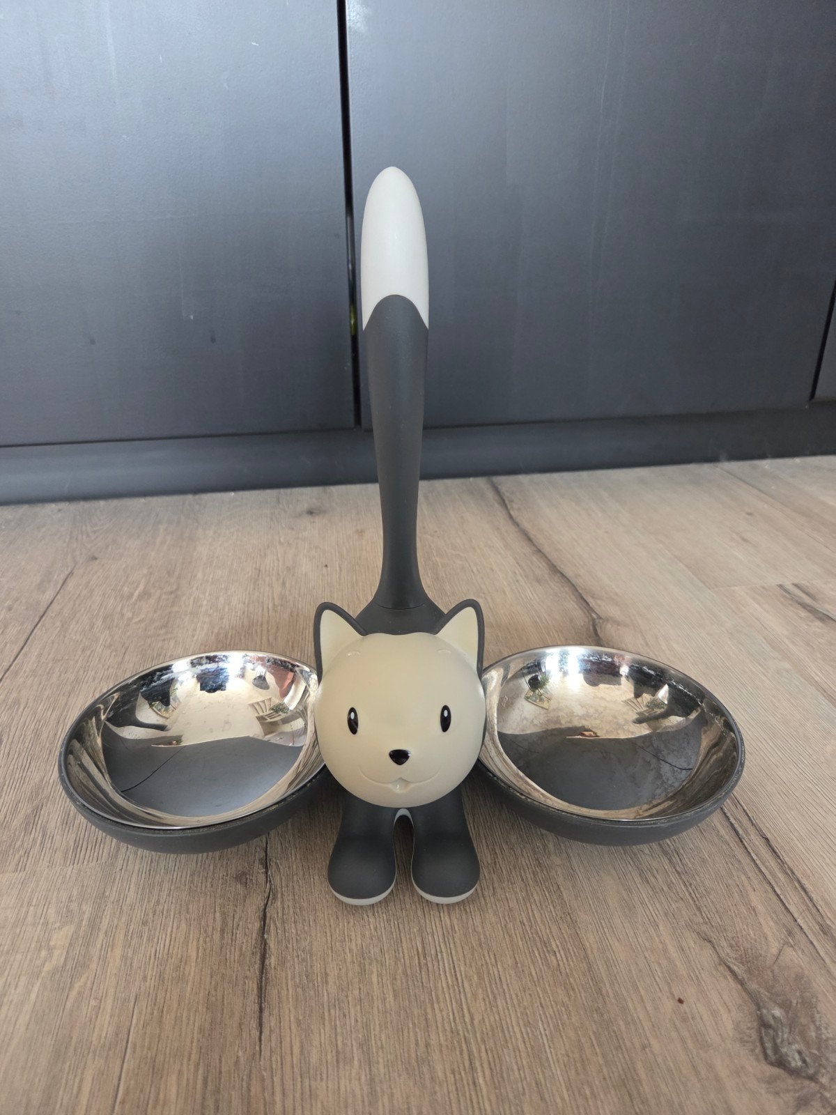 Alessi Tigrito kattenvoerbakjes, ontwerper Miriam Mirri, Ophalen of Verzenden, Gebruikt