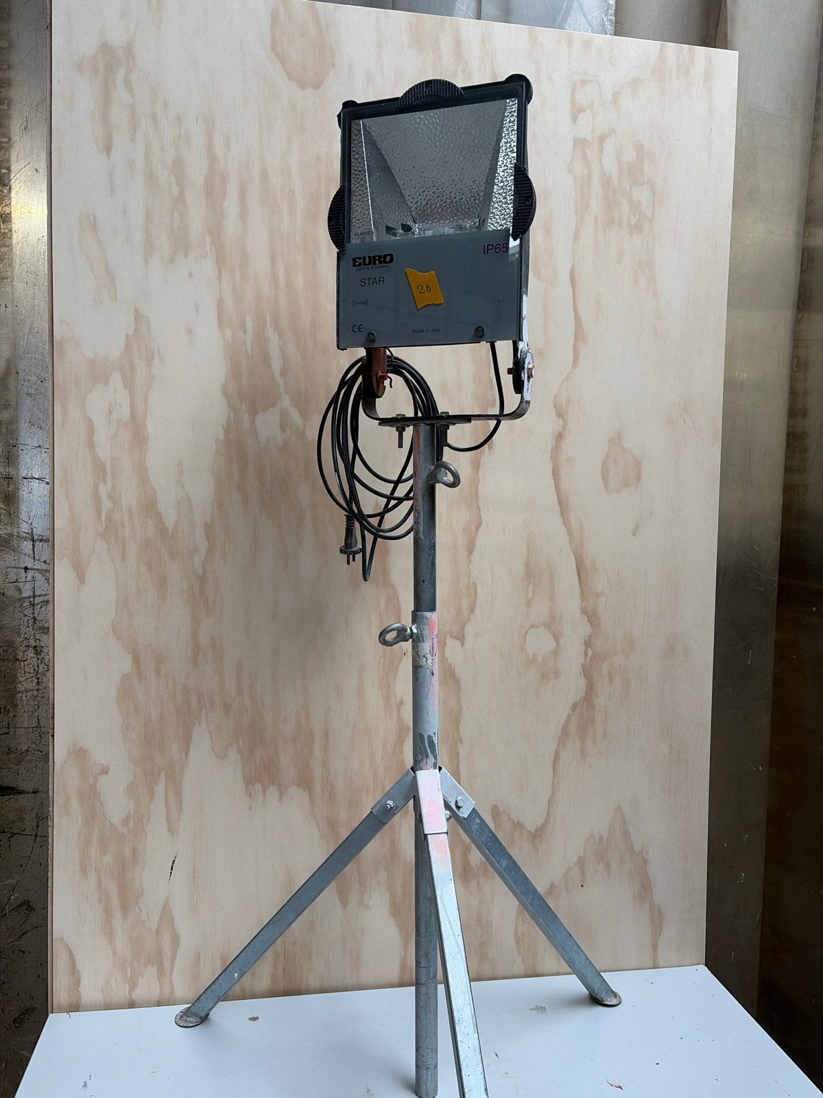 Euro Star IP65 Bouwlamp met Statief - Gebruikt, Ophalen, Gebruikt, Met statief, Lamp met armatuur