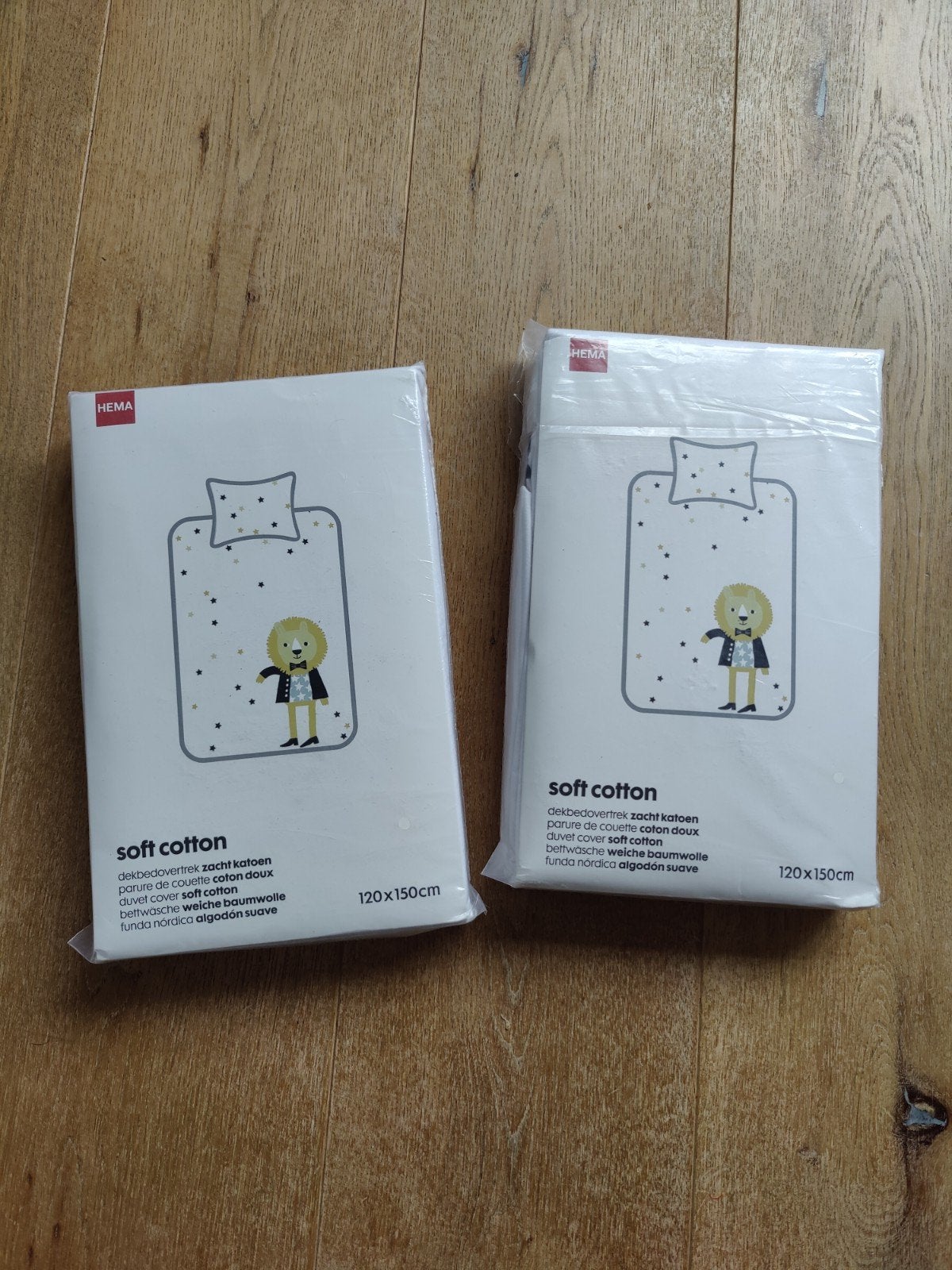2x NIEUW Dekbedovertrek Hema 120x150 soft cotton / katoen, Kinderen en Baby's, Ophalen, Jongetje of Meisje, Wit, Dekbedovertrek