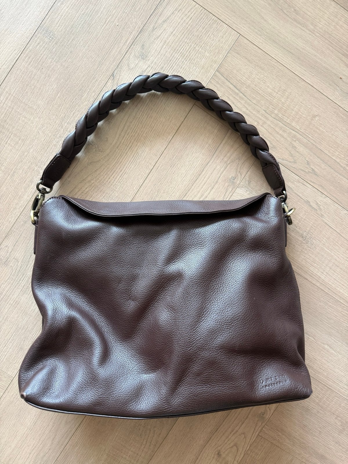O My Bag Sienna chocolade bruine tas/ werktas/laptop, Verzenden, Zo goed als nieuw, Bruin, Handtas
