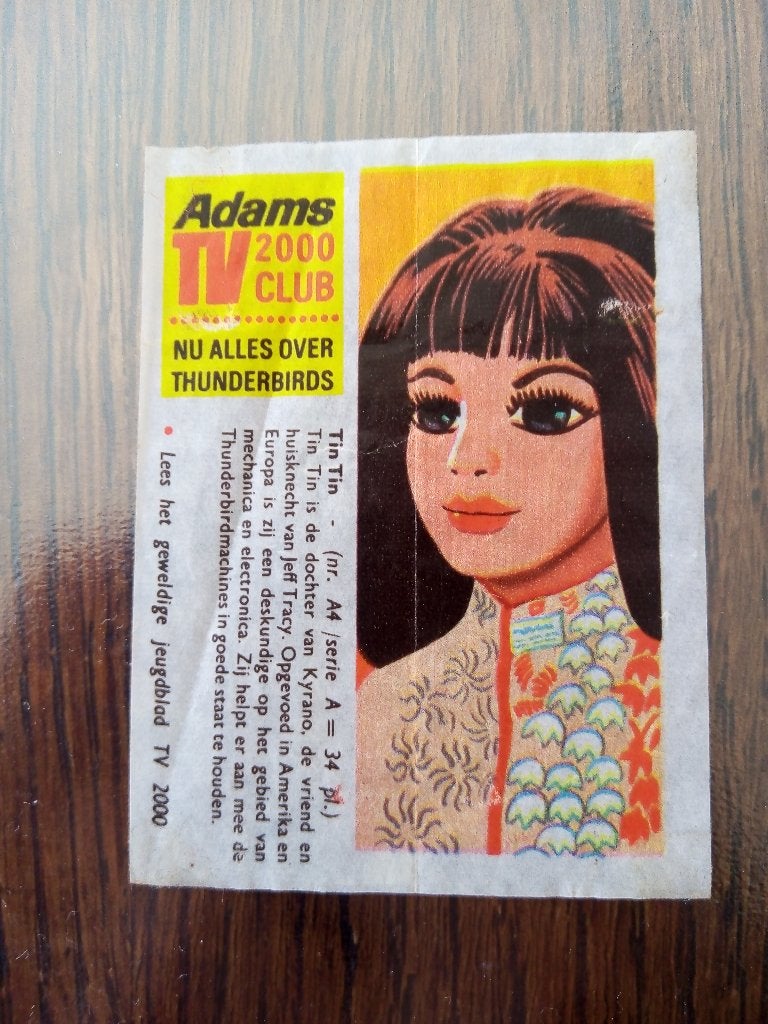 thunderbirds nr.A 4 *1966*-Adams serie tv 2000 club -Tin Tin, Alle leeftijden, Ophalen of Verzenden, Gebruikt, Science Fiction en Fantasy