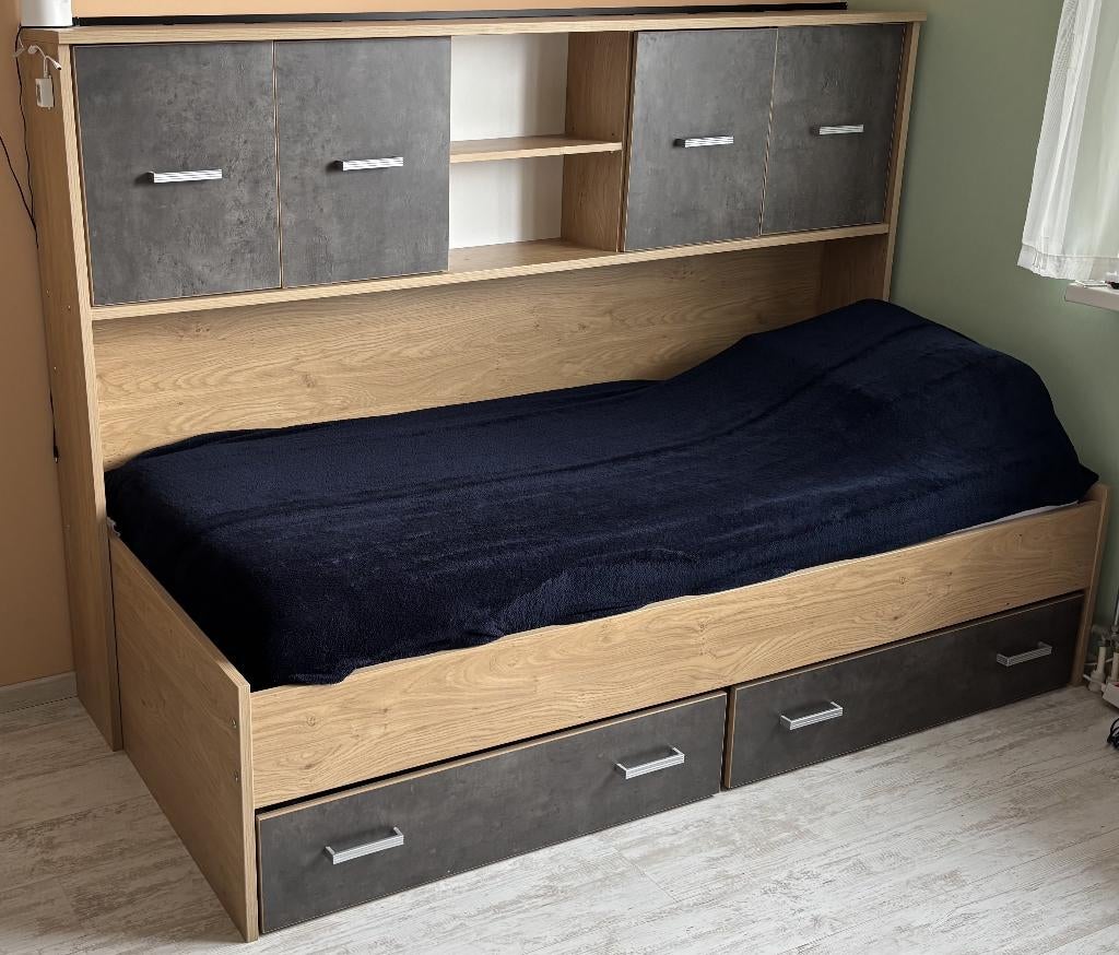 Stoere kinder slaapkamer, Ophalen, Zo goed als nieuw, Eenpersoons, Modern tijdloos
