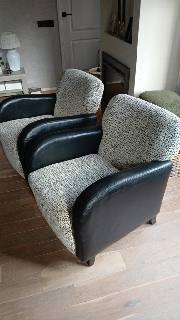 Te koop 2 Fauteuils, Huis en Inrichting, Ophalen, Gebruikt, Stof