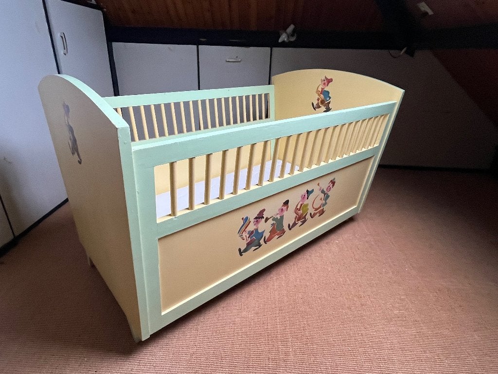 Schitterend vintage ledikantje, Ophalen, Gebruikt, Ledikant
