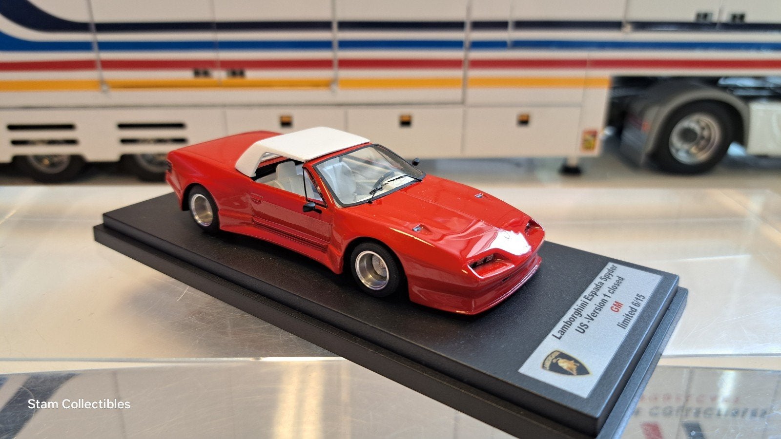 GM Lamborghini Espada Spyder US Closed Version Red 6of15 pcs, Overige merken, Auto, Ophalen of Verzenden, Zo goed als nieuw