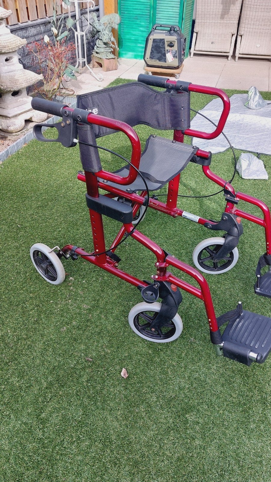Rolstoel rollator 2 in 1, Ophalen, Gebruikt