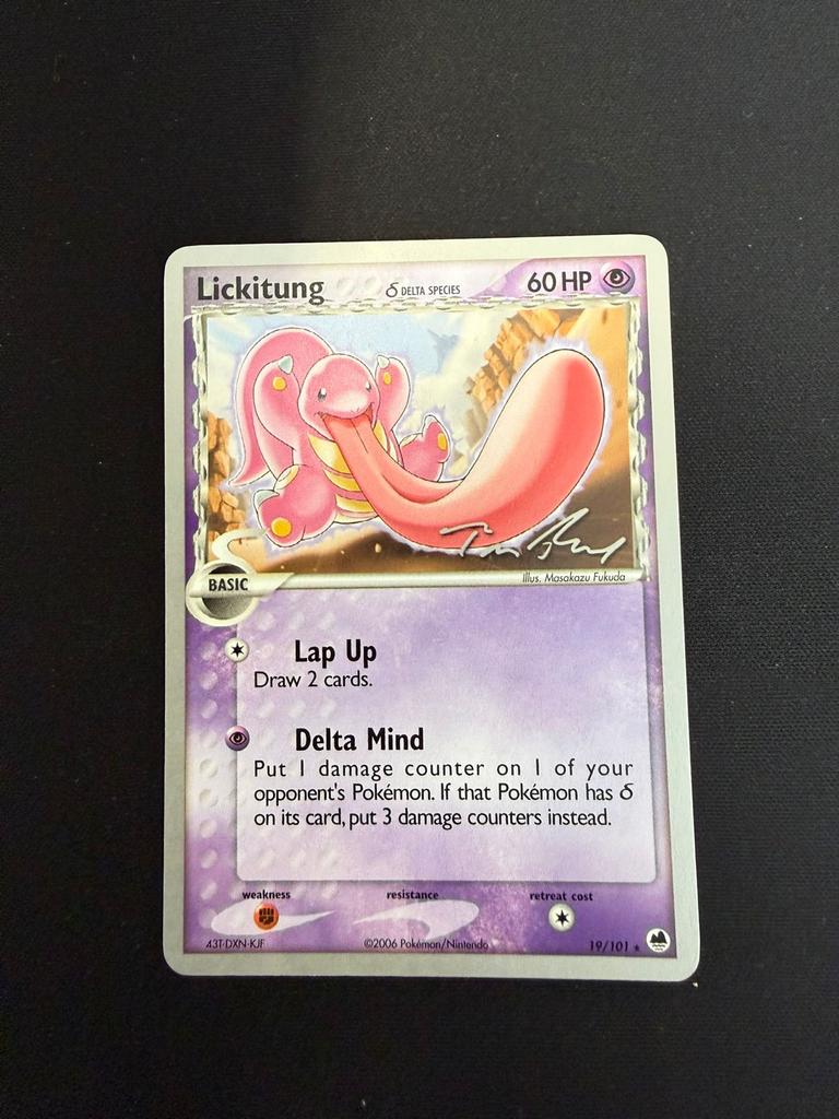 Lickitung Pokémon kaart World Championships 2007 deck fresh, Ophalen of Verzenden, Gebruikt, Losse kaart